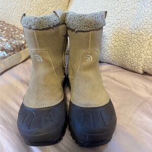 The North Face Tan and Black Winter Boots